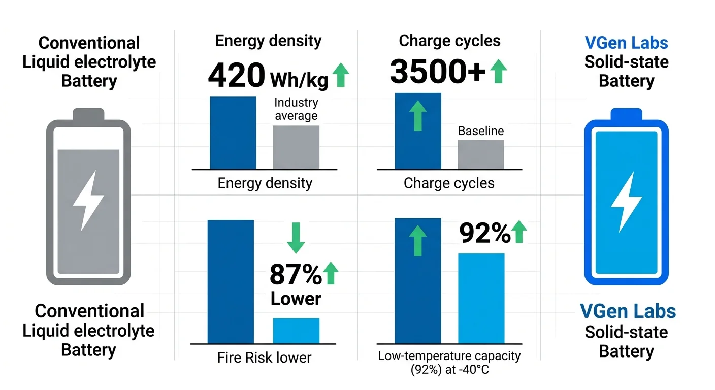 불 안 나고, 오래 가고, 더 멀리 간다 — VGen Labs 고체 전해질 배터리의 진짜 실력